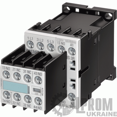 Контактор Siemens 5.5 кВт 12 А 220 В упр.AC 2NO 2NC (3RT1017-1AP04-3MA0)