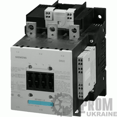 Контактор Siemens 160 кВт 300 А 220 В упр.AC/DC 1NO 1NC (3RT1066-6QP35)