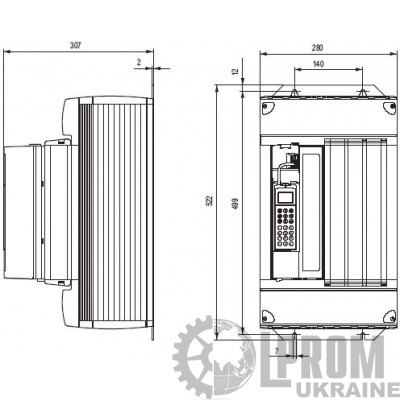 Преобразователь частоты SEW-Eurodrive MDX61B 380В 37 кВт (MDX61B0370-503-4-0T)