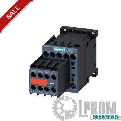 Контактор Siemens 3 кВт 7 А 110 В упр.AC 2NO 2NC (3RT2015-1AK64-3MA0)