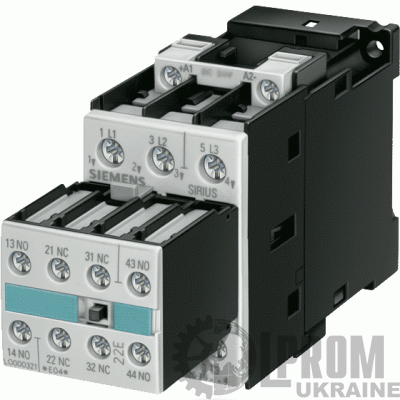 Контактор Siemens 11 кВт 25 А 220 В упр.AC 2NO 2NC (3RT1026-1AL24-3MA0)