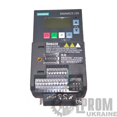 Преобразователь частоты Siemens V20 220В 0.55 кВт (6SL3210-5BB15-5UV0)