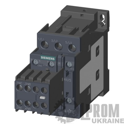 Контактор Siemens 15 кВт 32 А 24 В упр.DC 1NO 1NC (3RT2027-1BB40-0CC0)