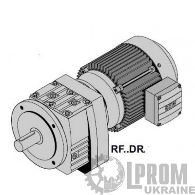 R17DRS71M4+RF..DR Цилиндр.мотор-редуктор Р=550Вт, 80об/мин, цельный вал 20X40мм, фланец 140мм