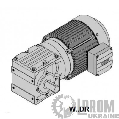 W20DR63L4 Мотор-редуктор Spiroplan Р=250Вт, 80об/мин, крепление на лапах цельный вал 20x40мм
