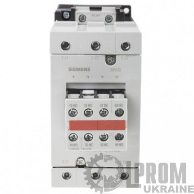 Контактор Siemens 30 кВт 65 А 24 В упр.DC 2NO 2NC (3RT1044-1BB44-3MA0)