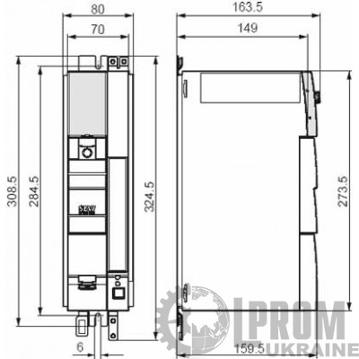 Преобразователь частоты SEW-Eurodrive MC07 380В 2.2 кВт (MC07B0022-2B1-4-00)