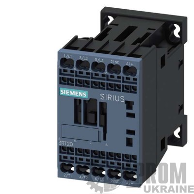 Контактор Siemens 7.5 кВт 16 А 24 В упр.DC 1NO 1NC (3RT2018-4FB41)